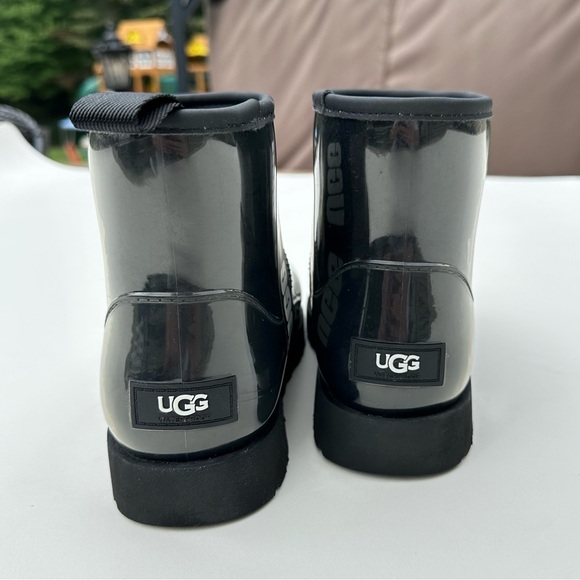 UGG Australia Classic Clear Mini Boot Black Sz 7 Brand New Waterproof Rainboot - Picture 4 of 7